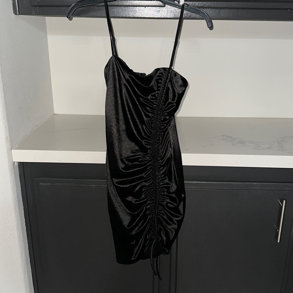 Black Silk Mini Dress